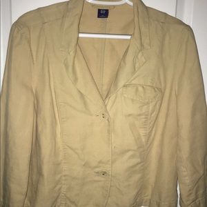 Tan Scrunched Sleeve Jacket